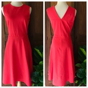 Land's End Fit Flare Sleeveless Midi Dress Size 8